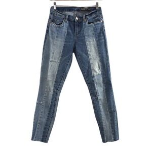 Blank NYC The‎ Reade Crop Midtown Madness Jeans Womens 26 Patchwork Denim